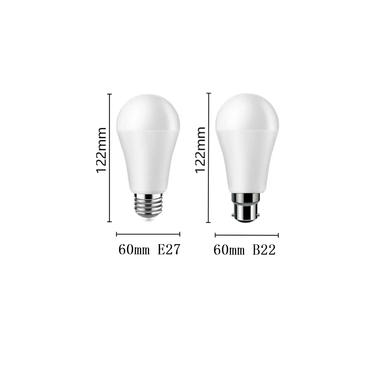 LED high power bulb A60 AC120V 220V E27 B22 18W 100LM/W 3000K/4000K/6000K super bright warm white light for mall home lighting