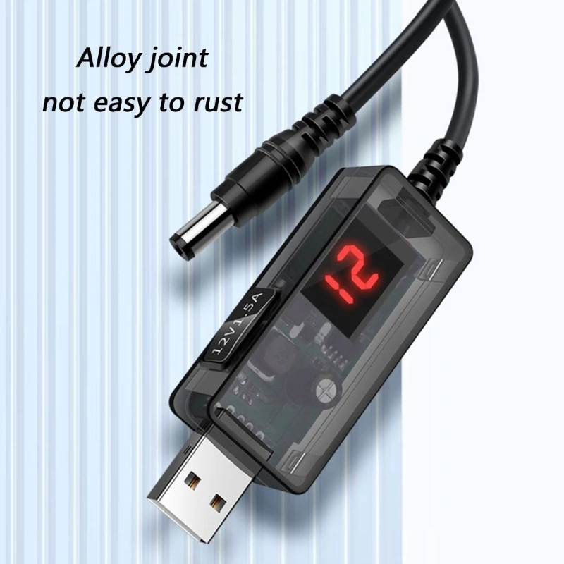 New 5V To 12V Cable Adjustable Feature Clear Design Overvoltage Protections For Stable Power Supply In Setting