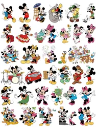 Mickey Mouse Clorhing stickers Patches for clothes Minnie Mouse thermo-stickers for children Flex fusible transfer