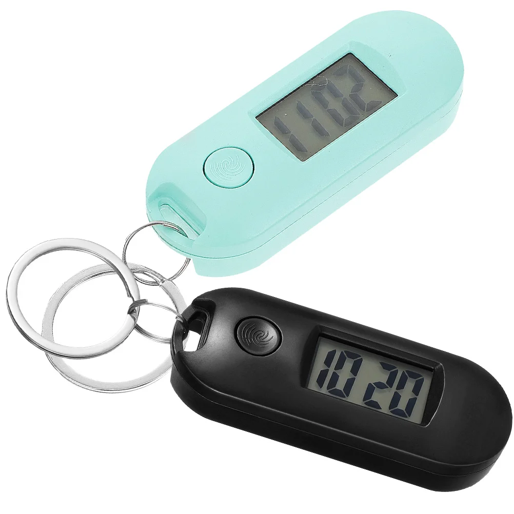 2 Pcs Electronic Watch Key Chain Watches Examination Keychain Small Pocket Timer / Nurse