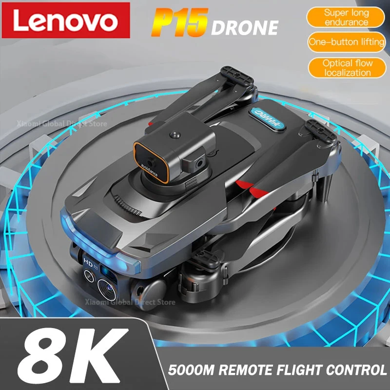 

Дрон Lenovo P15 с двойной камерой, планшетом 8k GPS