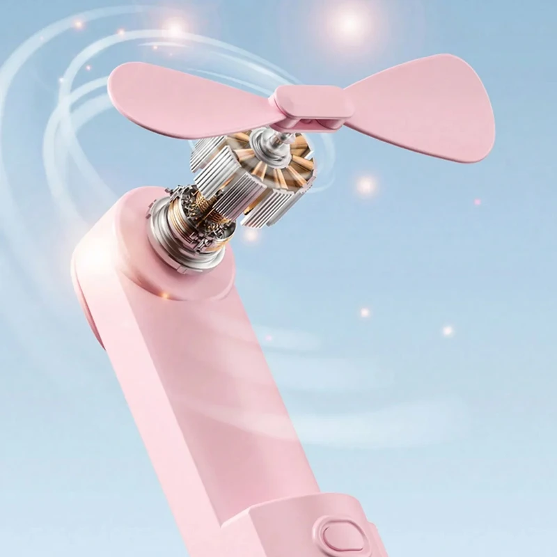 ミニ USB 充電式ハンドヘルドファン 3 スピード静音調整可能なポータブル折りたたみファン女性学生旅行屋外オフィス