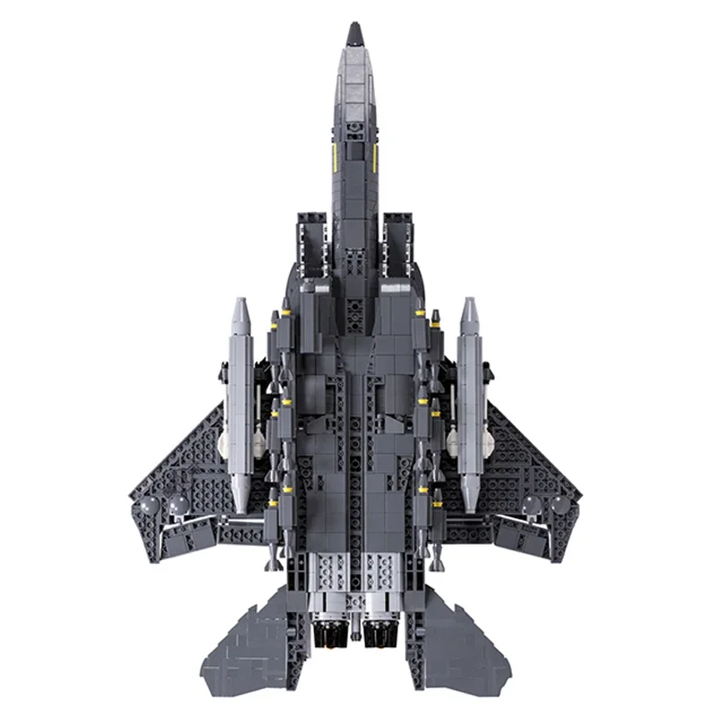 Military Aircraft Model Moc Building Bricks F-15E Strike Eagle Fighter Technology Blocks Gifts Christmas Toys DIY Sets Assembly