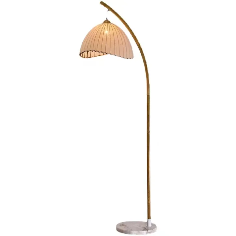 Retro style, quiet wind, Zen, creative personality, living room, tea room, study, reading, Japanese bedside vertical floor lamp