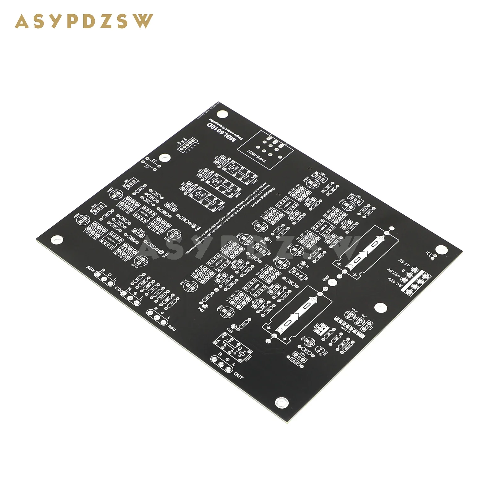 Pré-amplificador estéreo hifi 6010d de extremidade única, base pcb nua em circuito pré-amplificador M-B-L 6010, entrada de 3 vias e saída de 2 vias