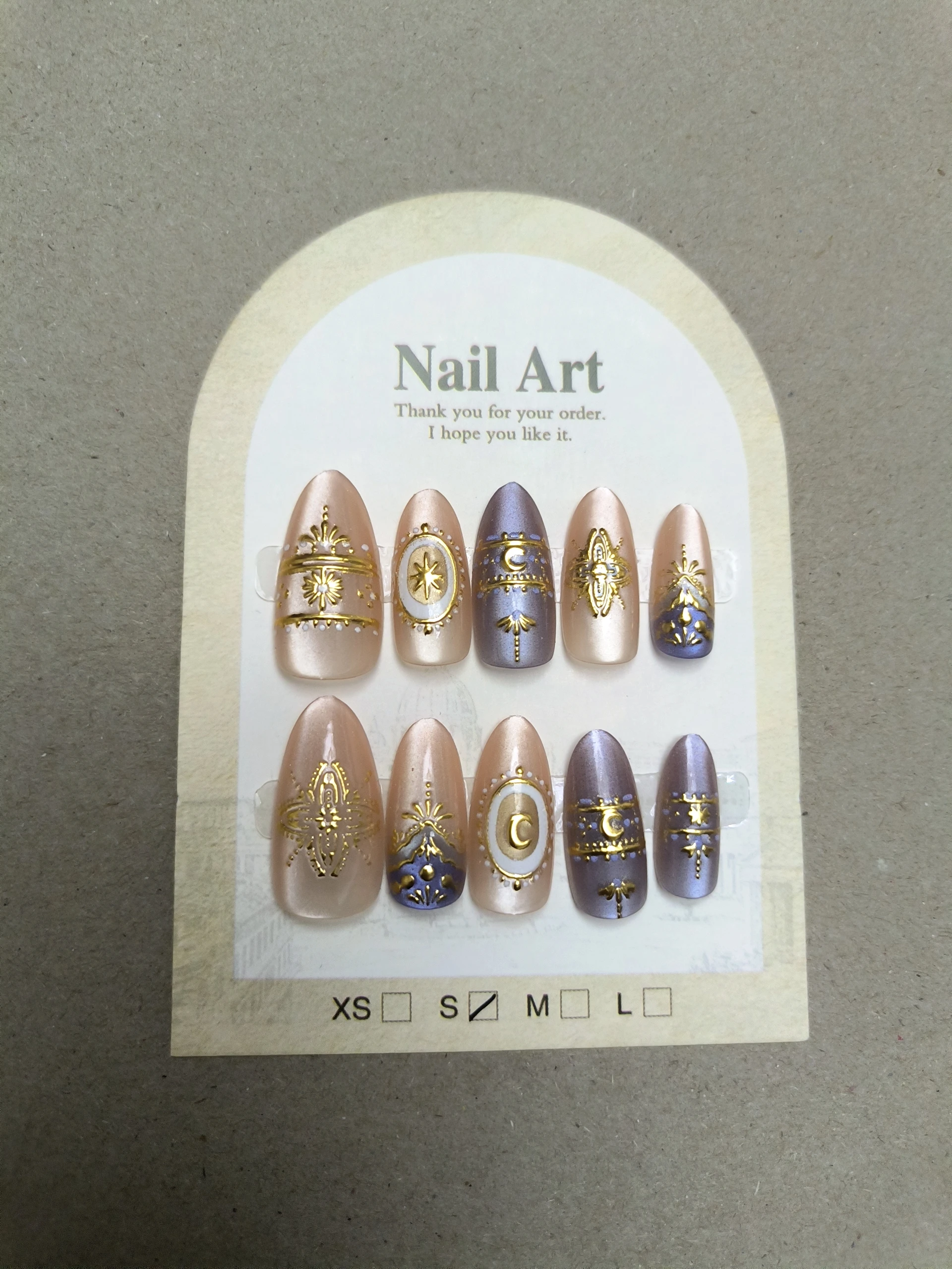 

10 шт., накладные ногти в стиле барокко, миндаль, ручная работа, пресс для ногтей, тяжелый панк, металл, ковбой, синий, сделай сам, маникюр, носимые накладные кончики ногтей