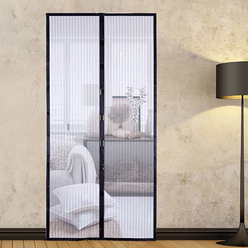 Summer Magnetic Screen Door Curtain Anti-Mosquito Net Fly Insect Screen Mesh Automatic Closing Kitchen Curtain Easy Installation
