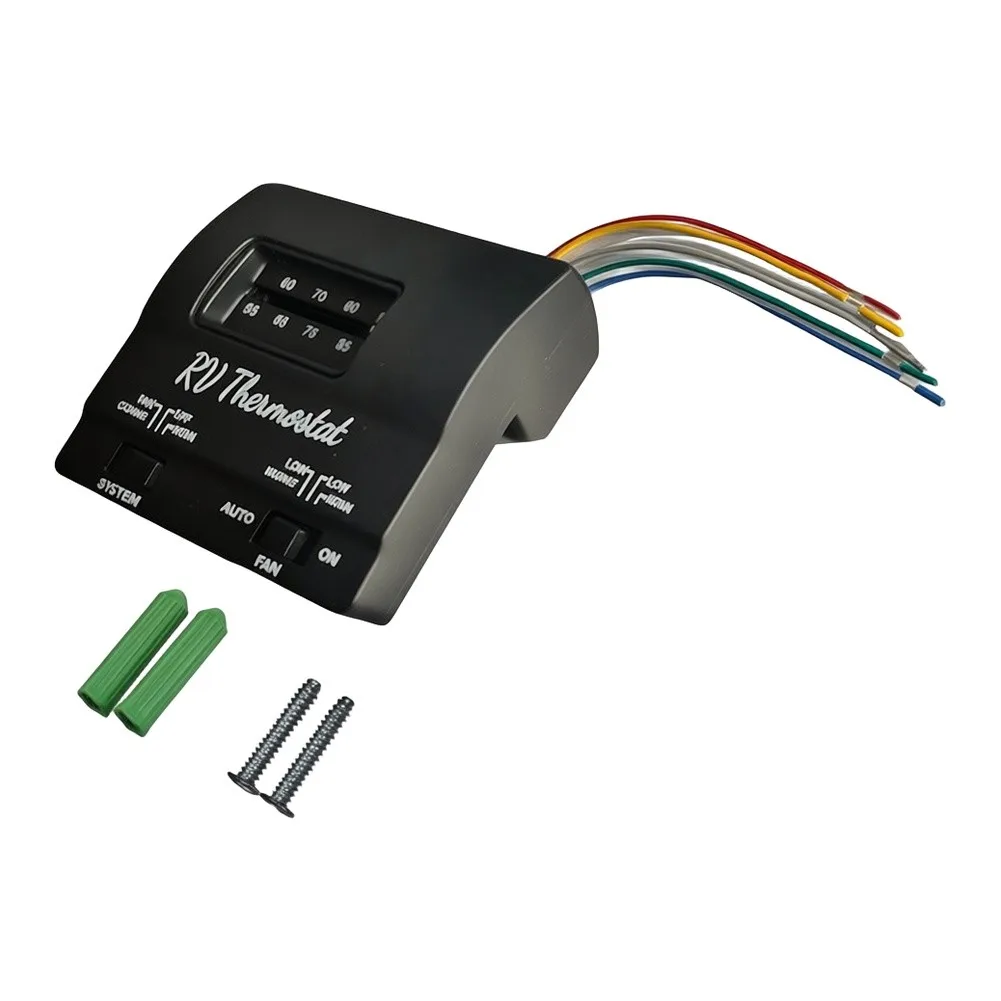 1pc 7330F3852 RV Thermostat Heat‑Cool RV Thermostat With Pre‑attached Multi‑color Wiring For Coleman RV Conditioners