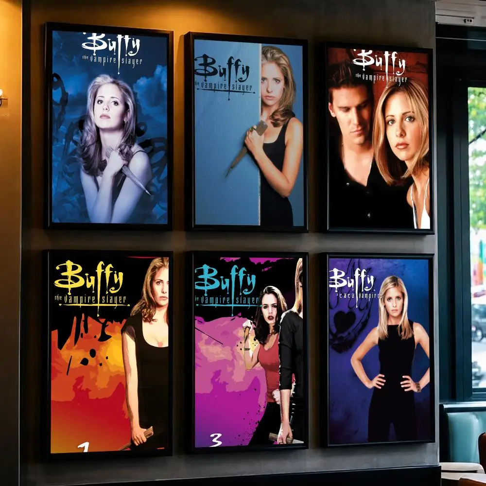 tv series B-Buffy the Vampire Slayer-R Poster Removable Wall Sticker for Home Cafe Bar Office Interior Decor