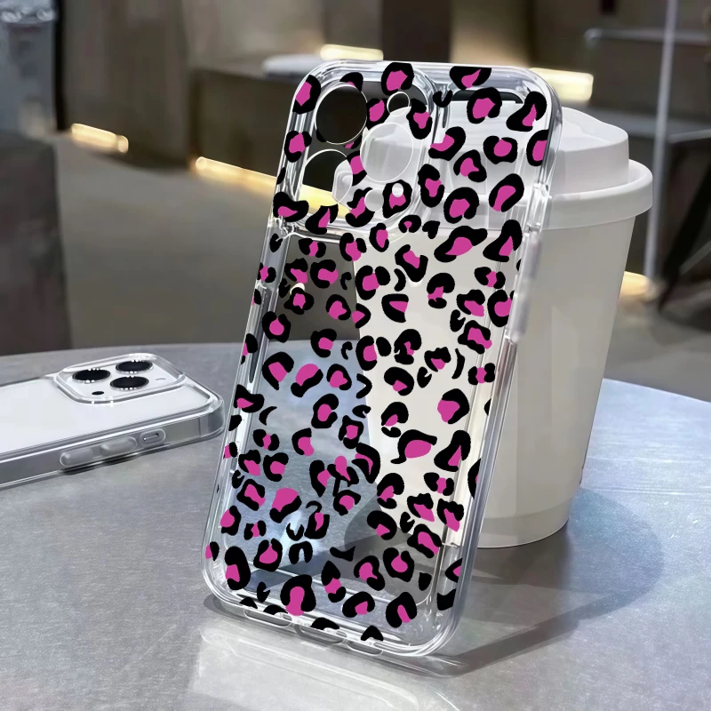 Phone Case For Samsung Galaxy Note 20 Ultra 10 Lite A04 A04E M54 M23 A12 A30 A20 A50 A50S A30S S10 Plus A03S Cute Leopard Print