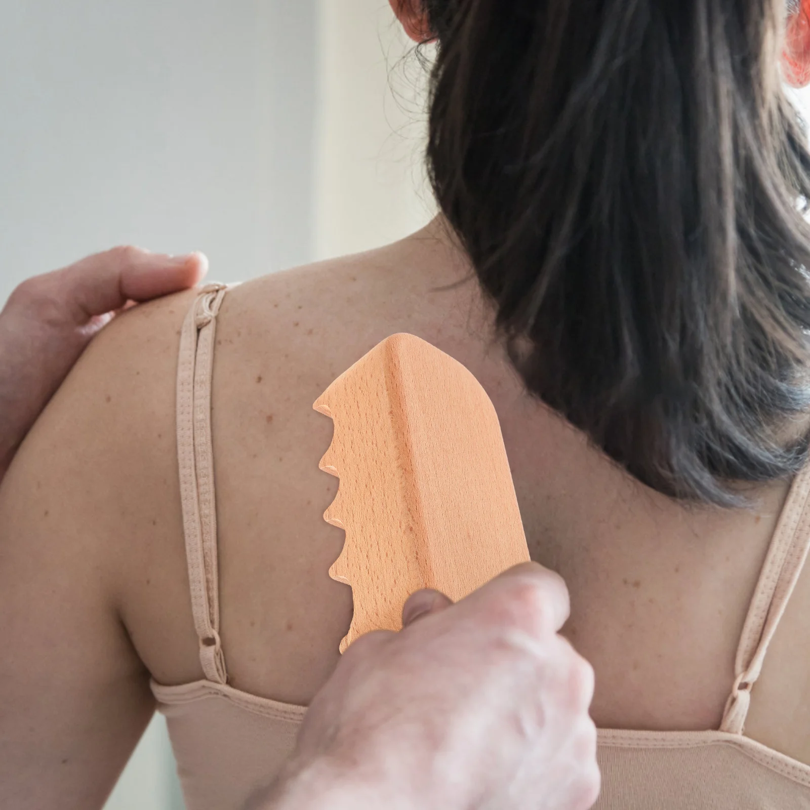 

Wood Therapy Massage Tool Portable Wooden Scraping Board Easy Grip Design for Body Scraping Pain Relief Gua Sha Tool Relaxation