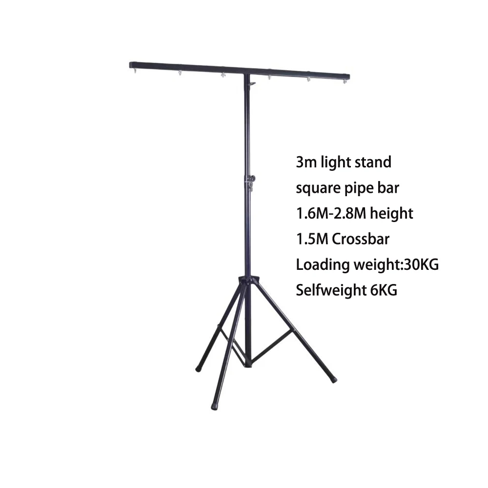 DJ Light Par Stand T Bar Tripod Adjustable Height Stand for Stage Lights Hanging Event Party Show