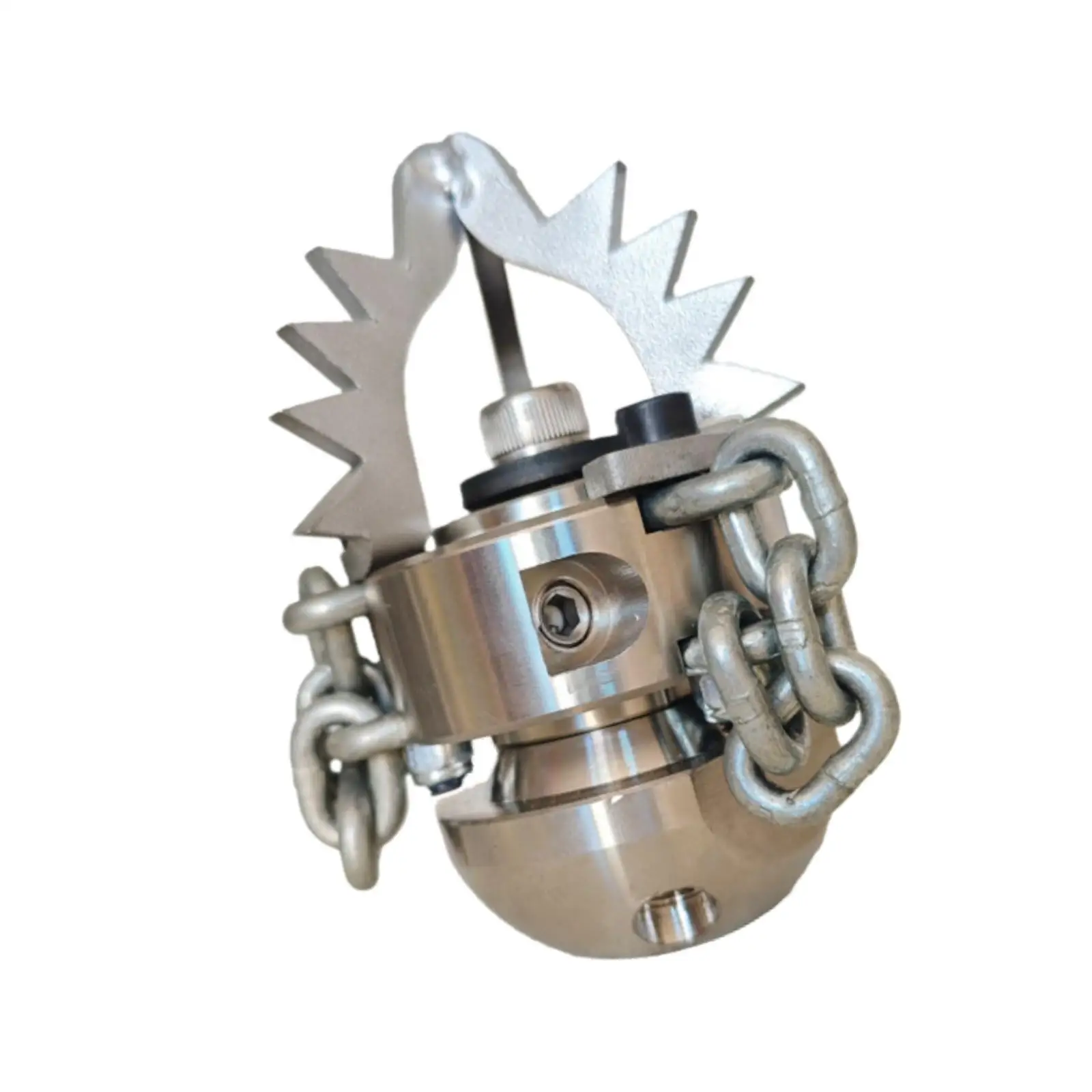 Sewer Nozzle Rotation Cleaning Nozzle Cleaning Jet Adapter Side 3 Rear 4 Quick Connector Drain Sewer Jetter Nozzle Chain Design