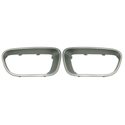 2Pcs Front Left Right Bumper Lower Center Grill Side Grilles Cover Trim for Citroen C5 Aircross 2017-2021 Silver