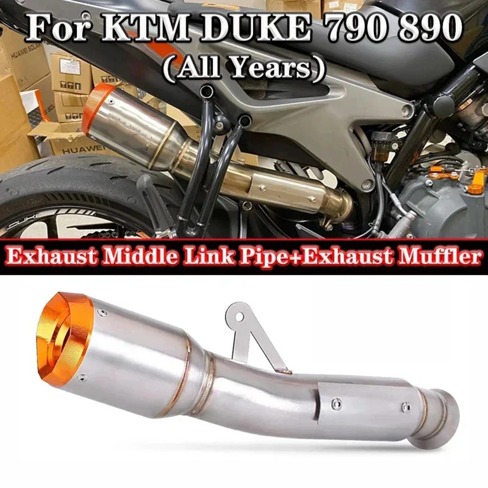 Für KTM DUKE 790 890 Motorrad-Auspuffanlage Escape Moto Link Rohr Schalldämpfer 2018–2024 Slip On