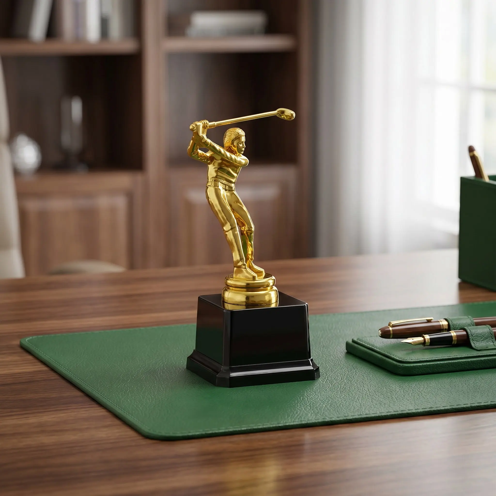 Award Trophy Cup Golfing Theme Smooth Finish No Burr Stable Longevity Exquisite Craftsmanship Creative Trophy Decor for Children