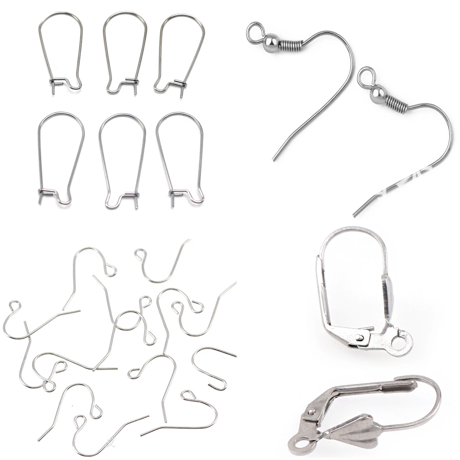 Craft DIY 316L Stainless Steel Earwire Ear Wire Earring Fish Hook Various Style