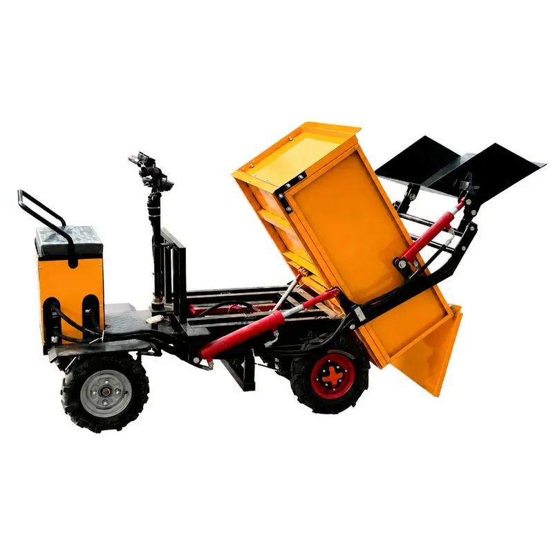 Multifunctional Electric Cargo Puller Hydraulic Dump Small Forklift for Farm Construction Site Material Handling Tipping