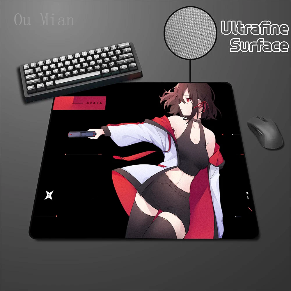 Game Premium Balance Mouse Mat 45x40CM YUki Aim Anime Mousepad Professional Gaming E-Sports Game Mouse Pad Locking Edge Desk Mat