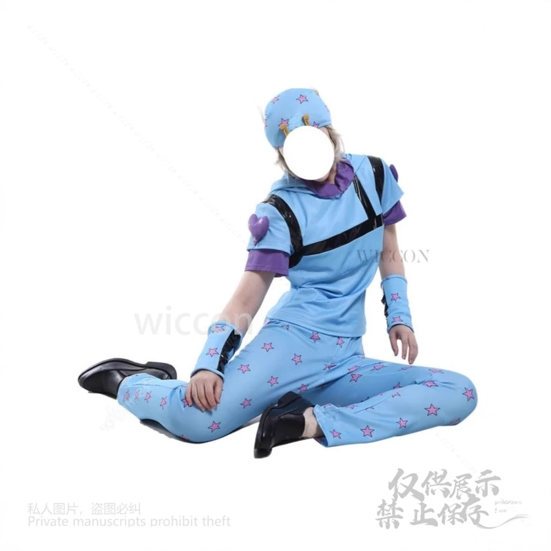 Cosplay Jo Suit Adventure Jo Cosplay Johnny Joestar Outfits Tops Pants Accessories Wig Women Men Halloween Carnival Party Cos