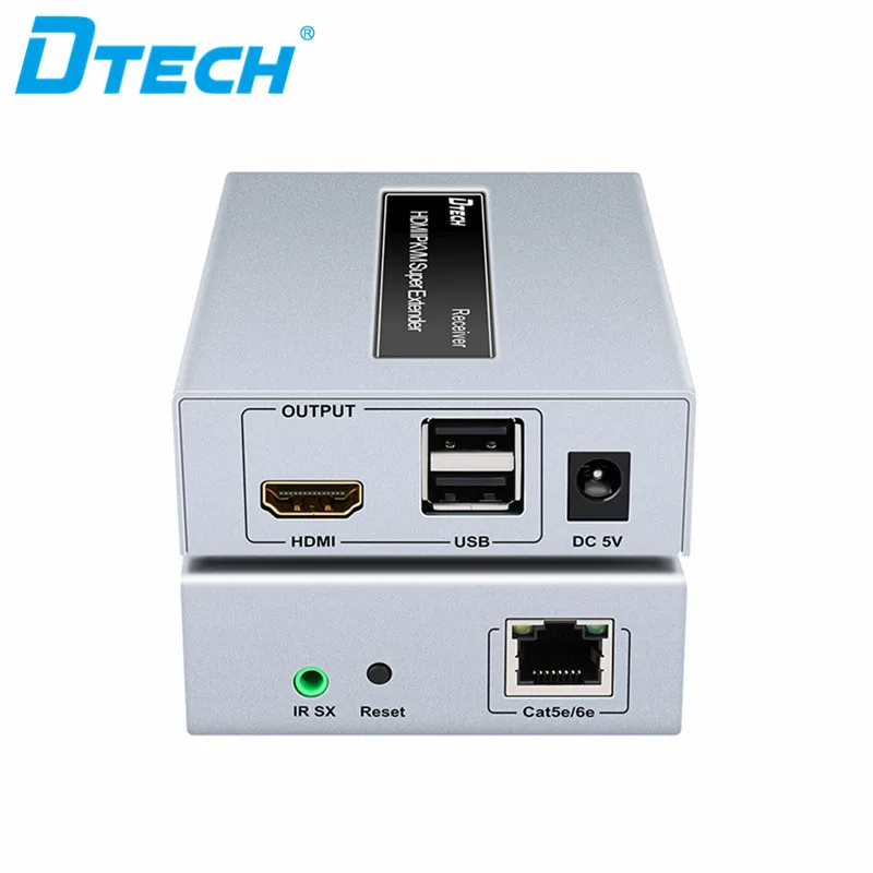 3 PCS DTECH HDMI USB KVM Extender Sobre IP LAN Único Cat5e/6 Até 120 M 390 pés Com Suporte IR Extensão de Mouse USB