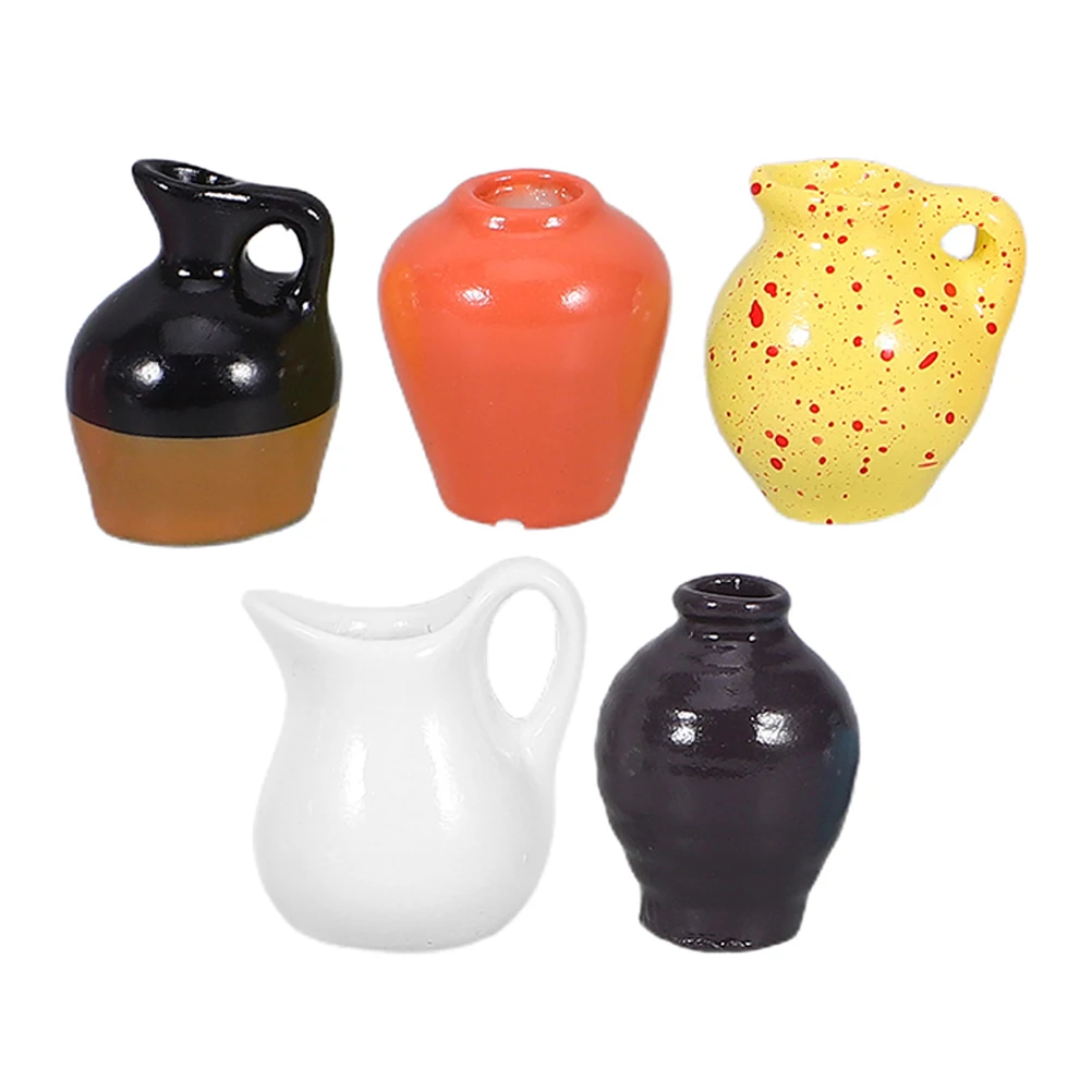 

5Pcs Mini Resin Vase Magnets Cute Small Flower Vase Fridge Decor Kitchen Home Office Refrigerator Decoration Magnets