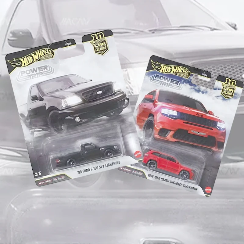 Hot Wheels 1/64 Metal Power Trip Premium Car Culture Benz AMG Ford Lightning Mustang BMW Jeep Juguetes para Niños Modelo de Automóvil Fundido a Presión