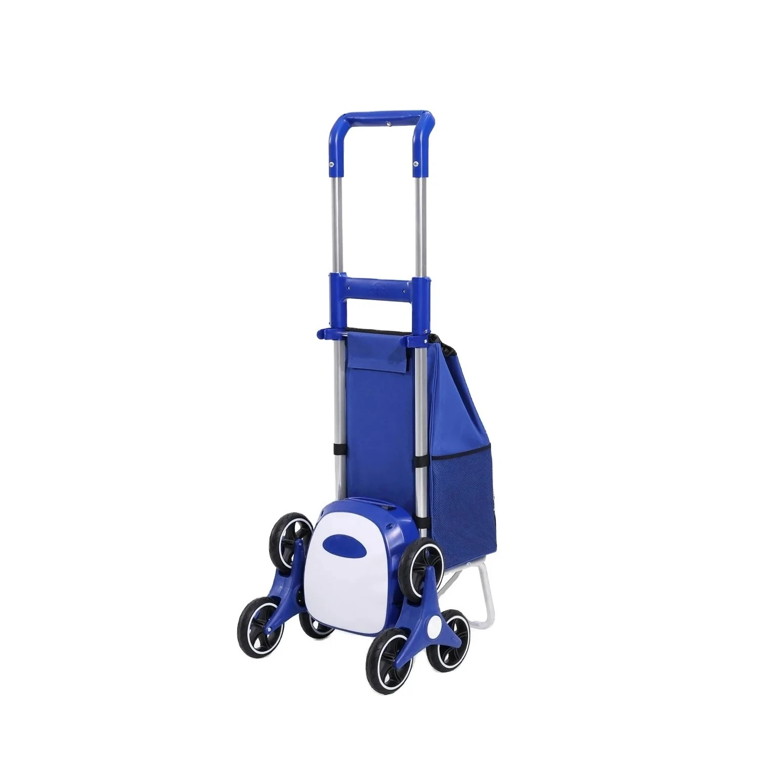 Portable Electric Stair‑climbing Cart, Small‑size Trolley for Elderly, Grocery Shopping and Outdoor Camping