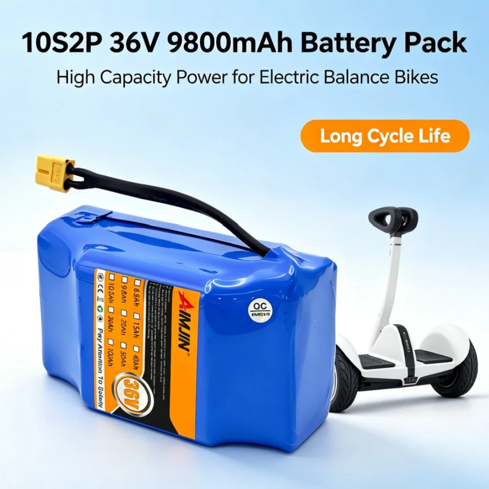 Original 36v 9.8Ah Rechargeable Lithium Battery 10S2P 9800mAh 18650 Electric Self Balancing Scooter Hoverboard Batteries