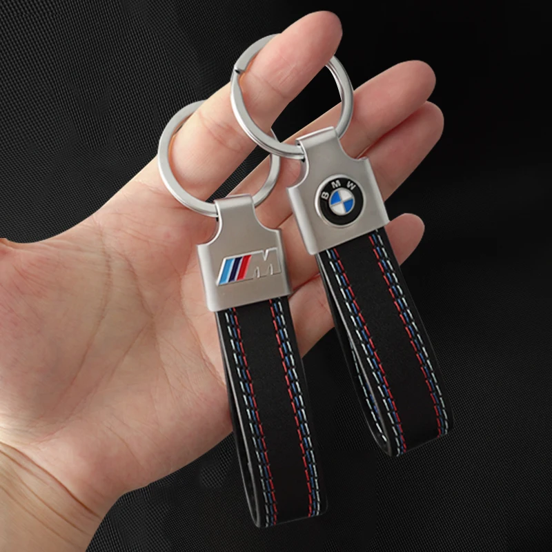 

Leather Car Keyring Key Ring Car Emblem Keychain For BMW M Performance F30 F10 E90 F20 E46 E60 E70 E39 E36 E87 X7 E92 E91 G30