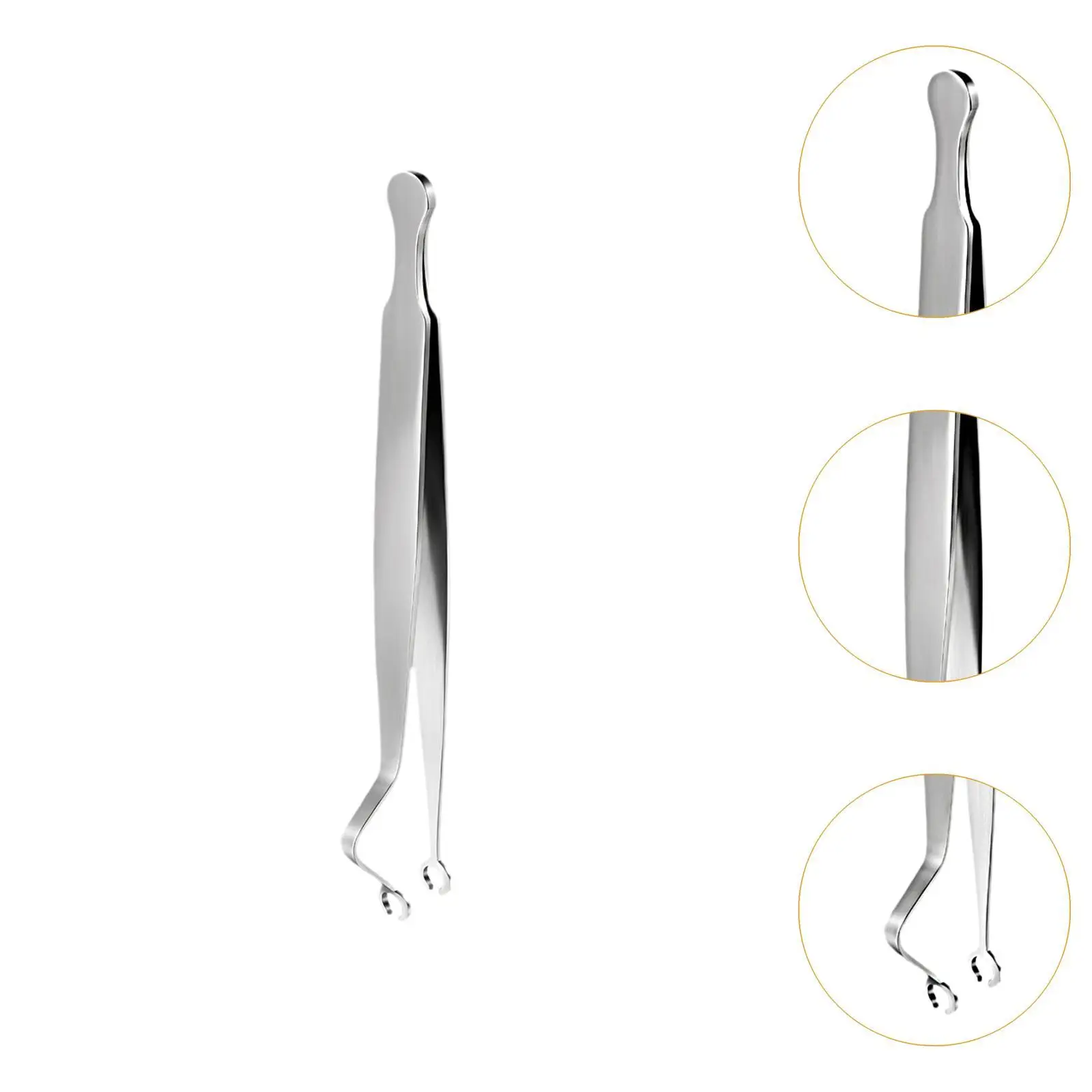 Stainless Steel Ingrown Hair Remover Clips Precision Piercing Tweezer for Face Body Makeup Beauty Tool