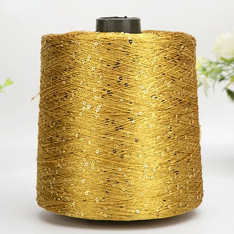 500G Glitter FancyYarn Sequin  Hand Crochet Thread Knitting Clothes Needleworkyarn With Sequins Knitting Yarn Needlework Sequins