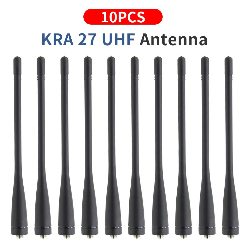 10x KRA-27 antena UHF 400-470MHz do akcesoriów radia Kenwood TK3207G TK3160 TK3170 TK2107 akcesoria antena radiowa