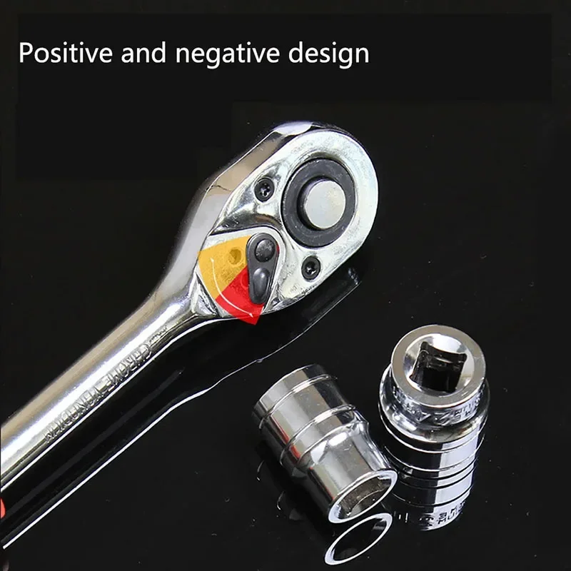 TINSOL 1/4'' 3/8'' 1/2'' Steckschlüssel-Set Verlängerungsstange Multifunktions-Ratschen-Schraubenschlüssel Auto-Motorrad-Reparatur-Handwerkzeug-Set – Detail 15
