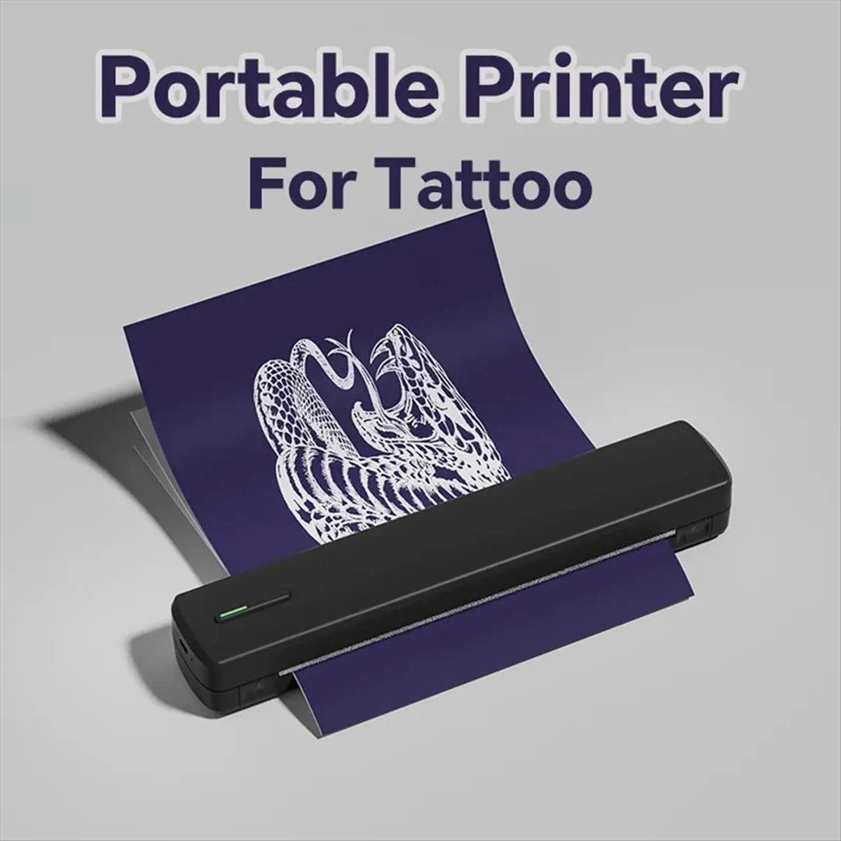 Mini A4 Tattoo Printer Portable Wireless Stencil Printer Tattoo Transfer Thermal Copier Comes White