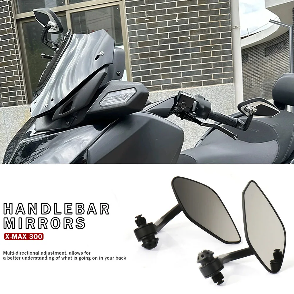 

Motorcycle Black Silver Handle Bar End Mirror X-MAX300 Side Mirrors For Yamaha X-MAX 300 XMAX300 XMAX 300