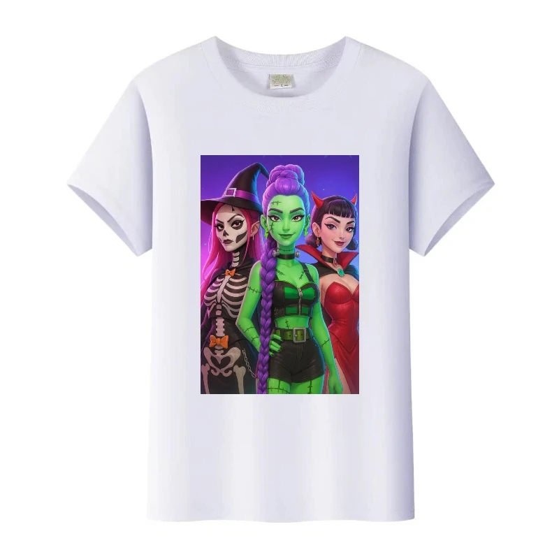 

Забавные футболки с рисунком KPop Demon Hunters, мужские топы с короткими рукавами, детские блузки, футболка с круглым вырезом для девочек, женская одежда в стиле Харадзюку, подарок для мальчиков