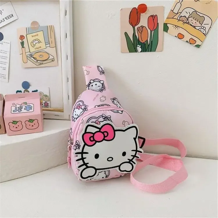 Sanrio Simple Casual Children\'s Crossbody Bag Male Backpack Fashion Type Symatic Small chest bag cute baby Korean waist bag