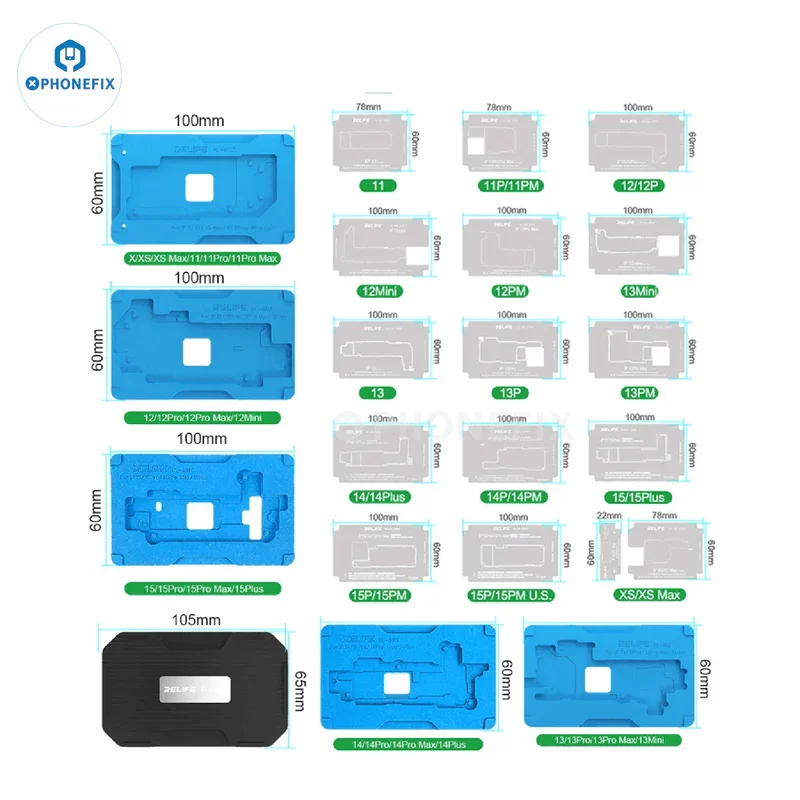 Relife RL-601T Middle Layer Tin Planting BGA Reballing Platform Set for IPhone X-16 Pro Max Motherboard Desoldering Repair Tools