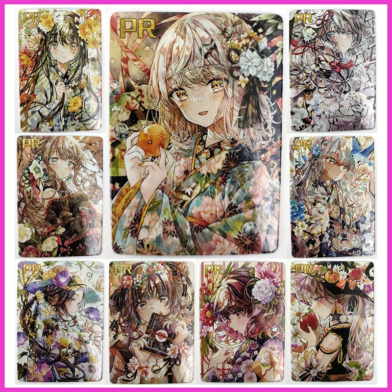 

Anime Goddess Story Rare PR Refraction Foil Altria Pendragon Yuuki Asuna Hu Tao Toys for boys Collectible Cards Birthday Present