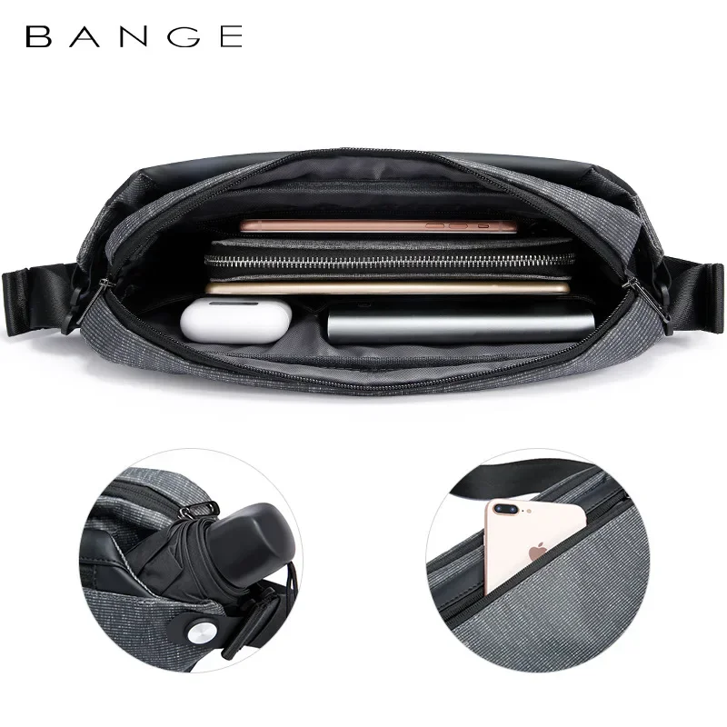 BANGE-Sac à bandoulière étanche pour jeunes, sac de poitrine de sport, sac de messager court voyage, degré d'érosion, GT DX3, mode