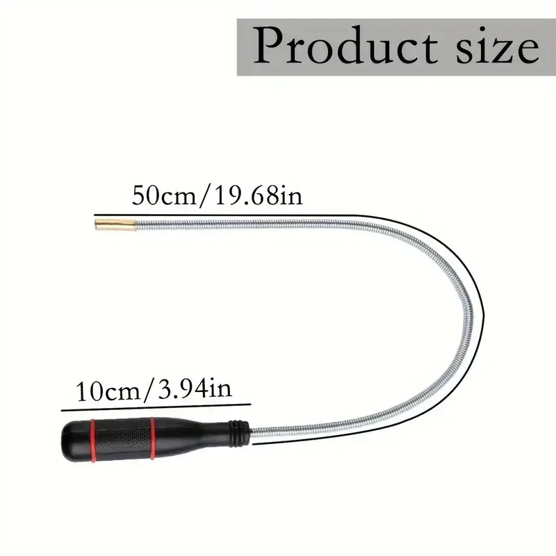 Flexible Magnetic Pickup Tool Bendable Snake Suction Bar for Locating Falling Objects Reaching Sink Drains - Home Improvement