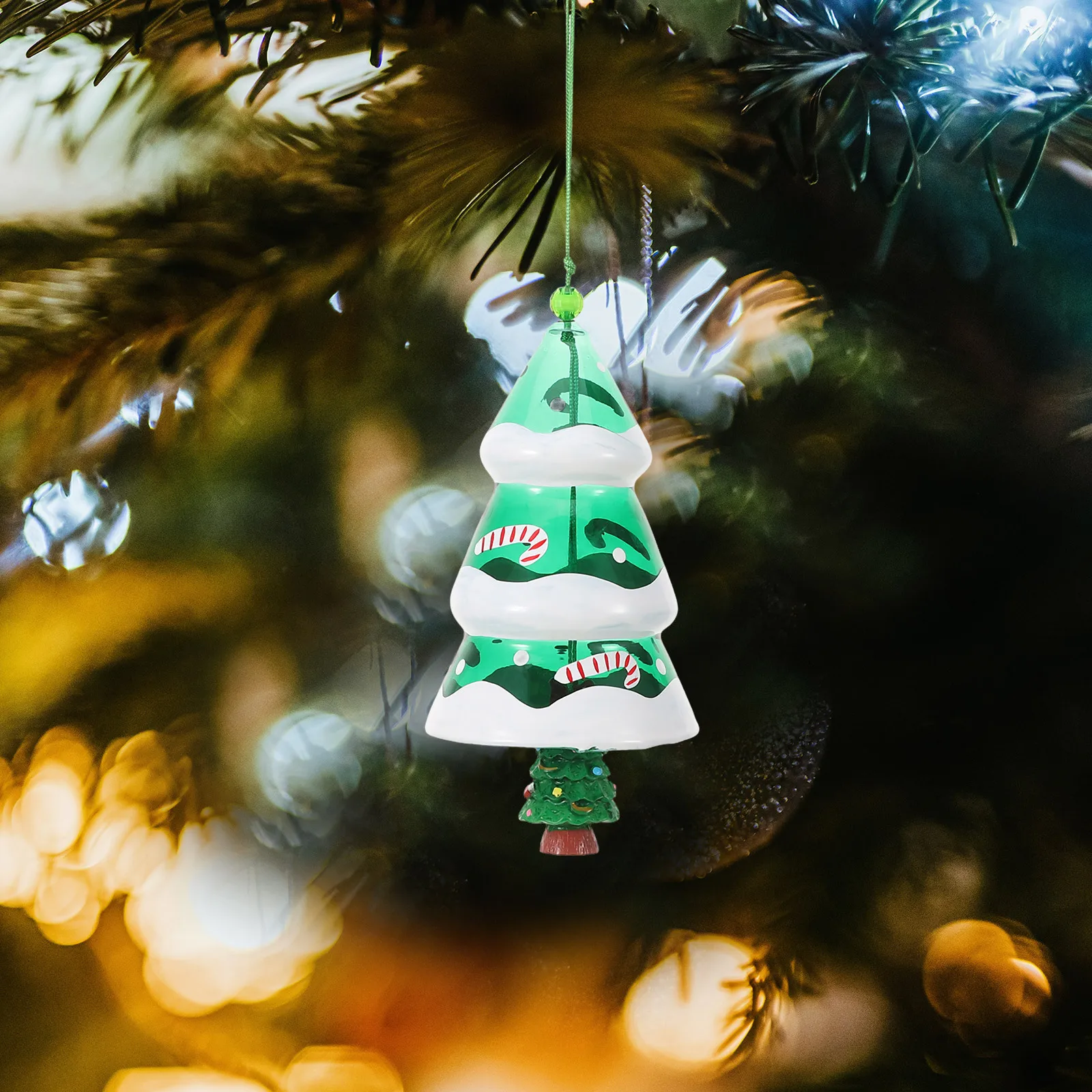 

Unique Glass Wind Chime Christmas Bell Home Garden Balcony Pendant Christmas Wind Chime Glass Craft Ornaments Garden Pendants