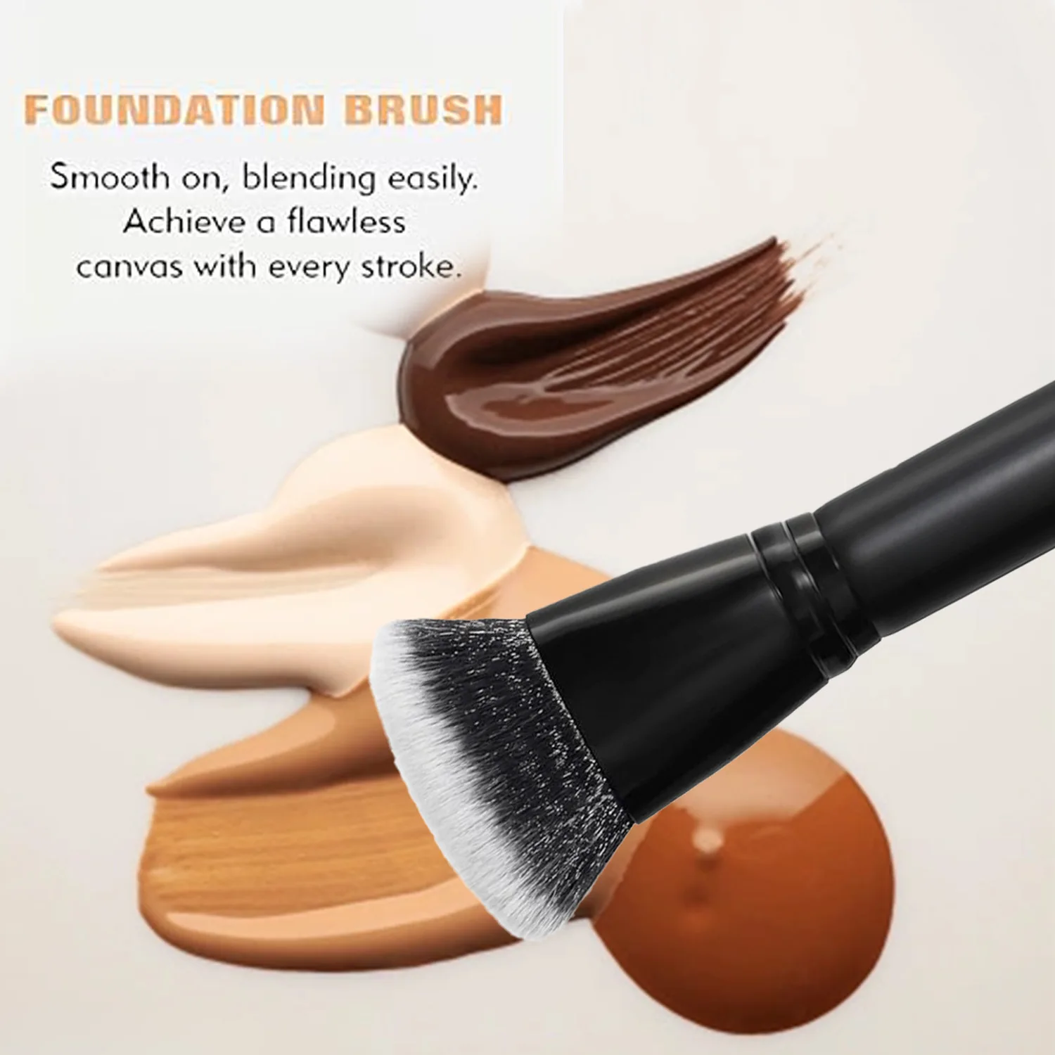 Pincel de maquiagem de cerdas macias de duas cabeças para blush e aplicação de contorno facial Ferramenta de beleza de peça única
