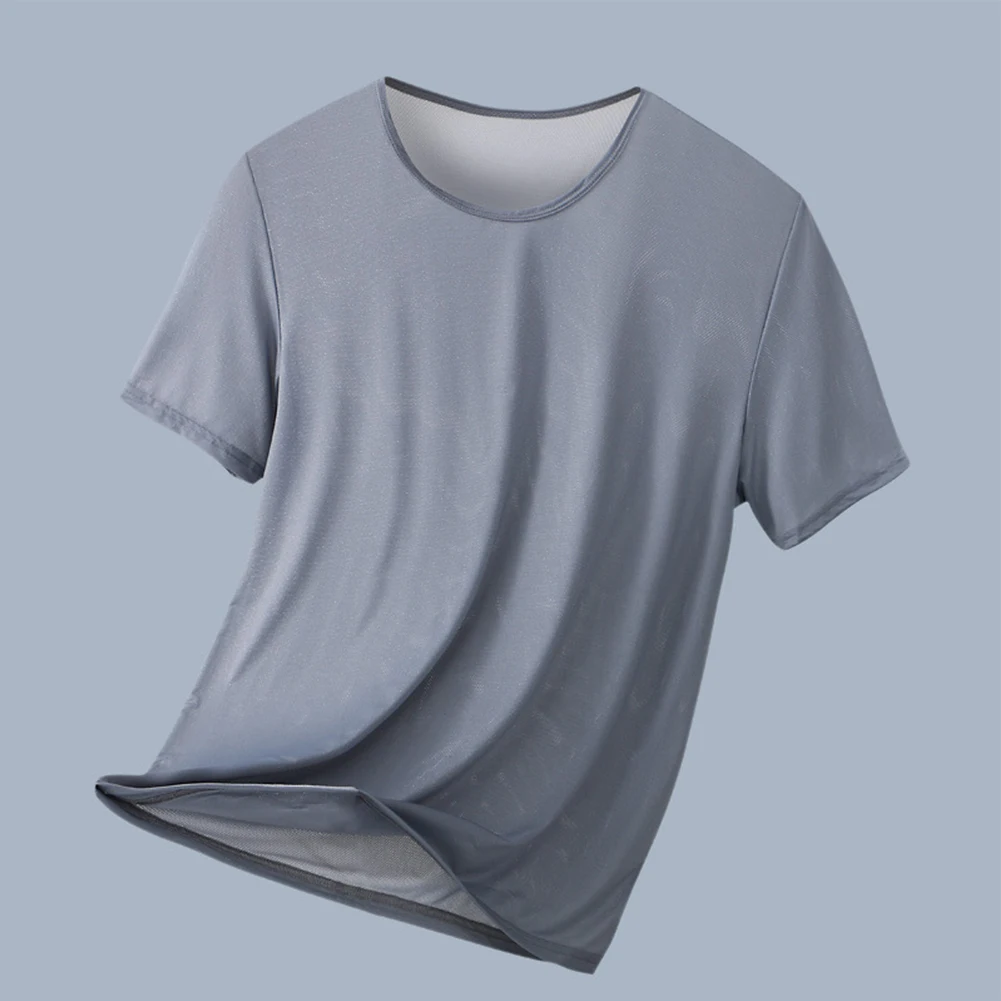 Short Sleeve Basic Tee Tops Base Shirt Tee Tops Summer T-Shirt Breathable Casual Clothing Pullovers Round Neck