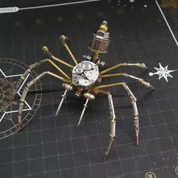 Steampunk Spider Watch Movement 3D Metal Puzzle - DIY Handmade Bronze Model Kit, Creative Tabletop Decoration & Relaxing Gifts