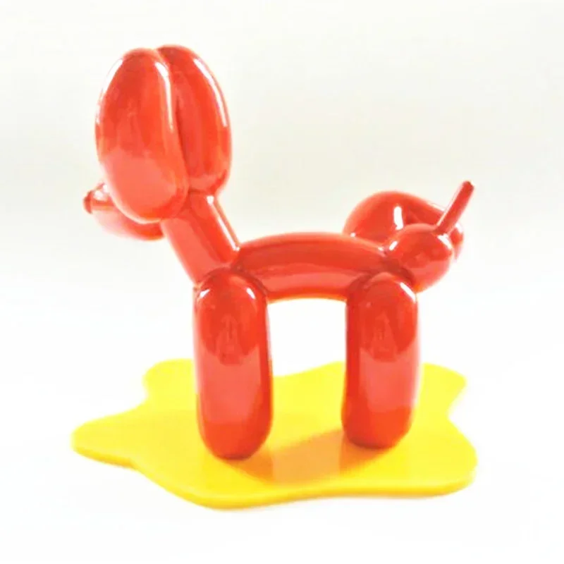 Nordic New Peeing Balloon Dog Sculpture Resin Crafts Animal Statue Home Room Decor Sculptures and Figurines Dog Decoration