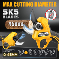 SWANSOFT PRU45PLUS 25.2V Electric Pruning Shears 1150W Lithium Battries Scissors High Branch Hedge Trimmer Fruittree