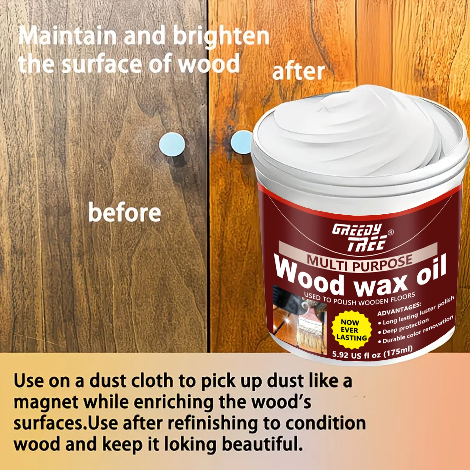 Multi Purpose Wood Wax Oil , N - огляд і ціна Woodworking Oil Finish
