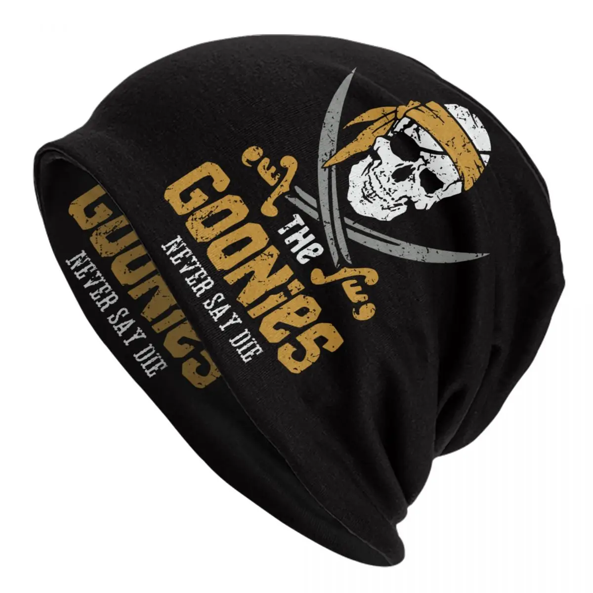 The Goonies Beanie Cap Winter Warm Bonnet Femme Knit Hats Street Outdoor Film Skull Pirate Never Say Die Skullies Beanies Hats